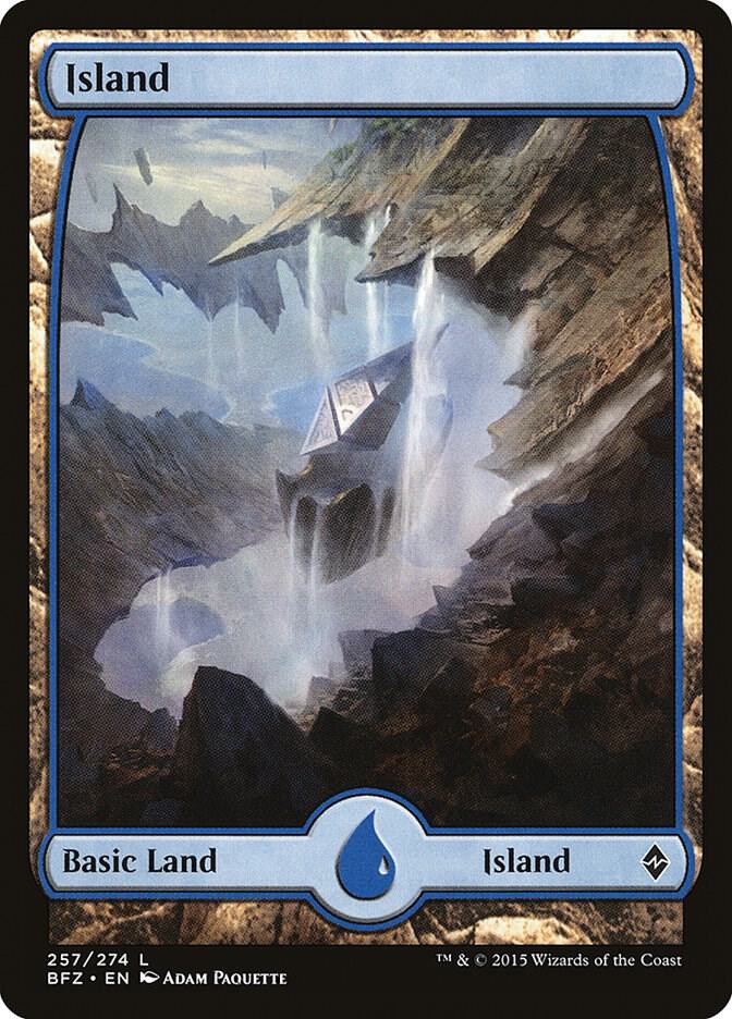 Island - Full Art 257 card from Battle for Zendikar