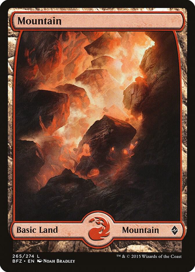 Mountain - Full Art 265 card from Battle for Zendikar