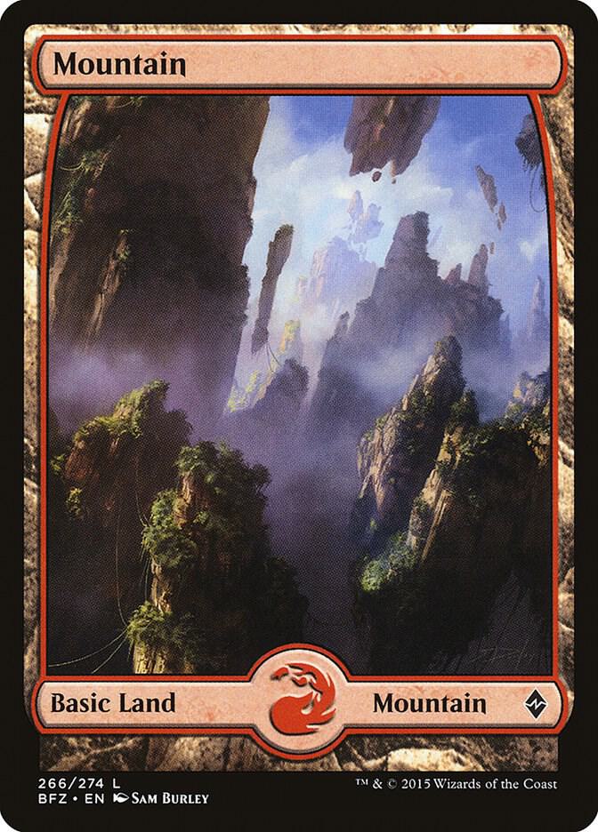 Mountain - Full Art 266 card from Battle for Zendikar