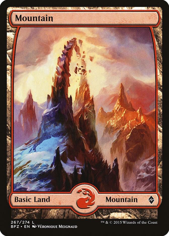 Mountain - Full Art 267 card from Battle for Zendikar