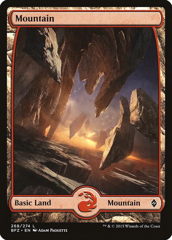 Mountain - Full Art 268 card from Battle for Zendikar