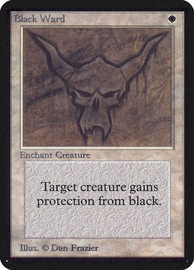 Black Ward card from Alpha Edition