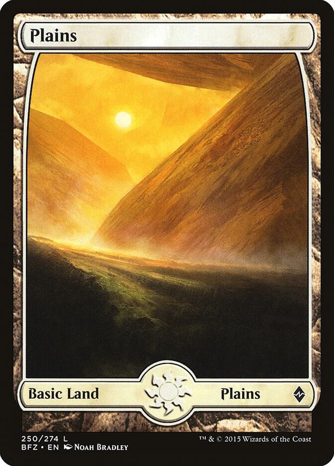 Plains - Full Art 250 card from Battle for Zendikar