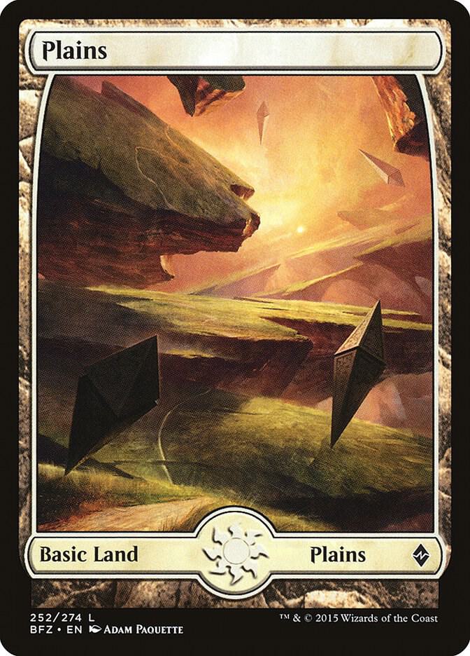Plains - Full Art 252 card from Battle for Zendikar
