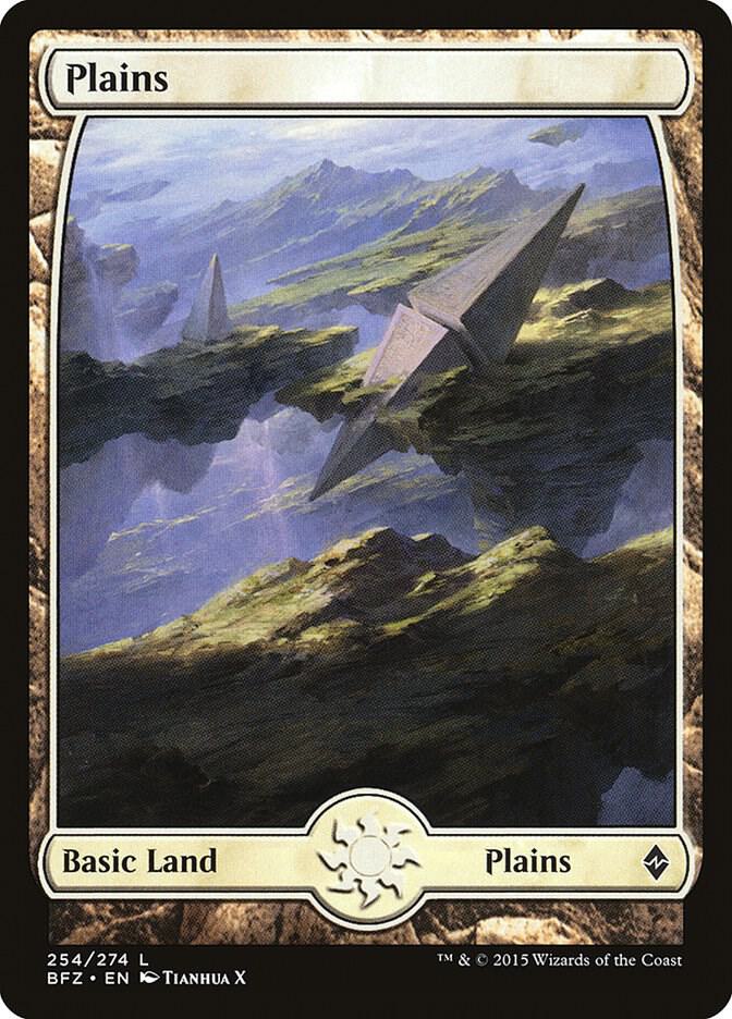 Plains - Full Art 254 card from Battle for Zendikar
