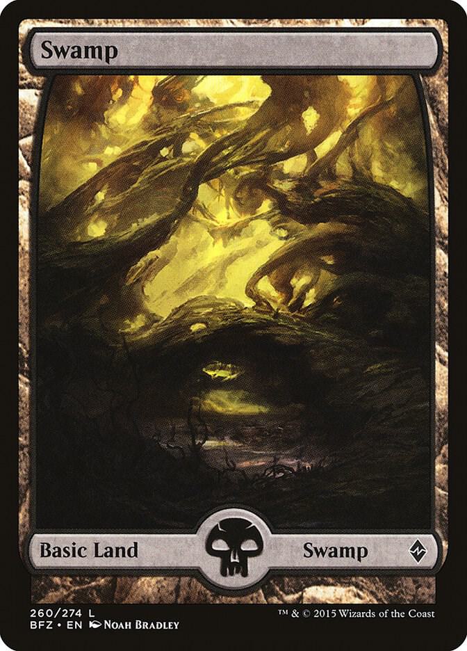Swamp - Full Art 260 card from Battle for Zendikar