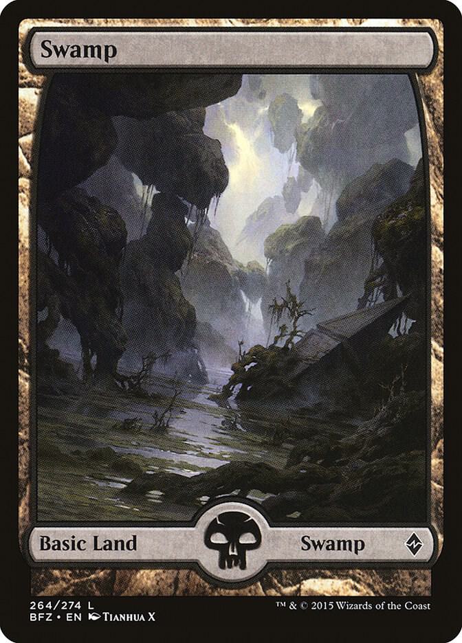 Swamp - Full Art 264 card from Battle for Zendikar