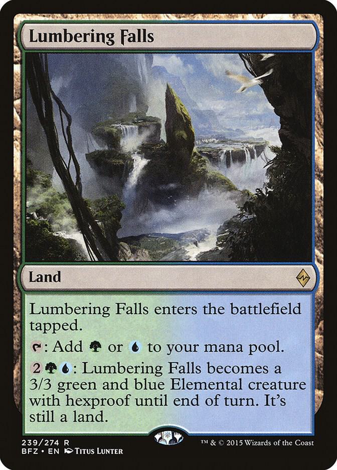 Lumbering Falls 239 card from Battle for Zendikar