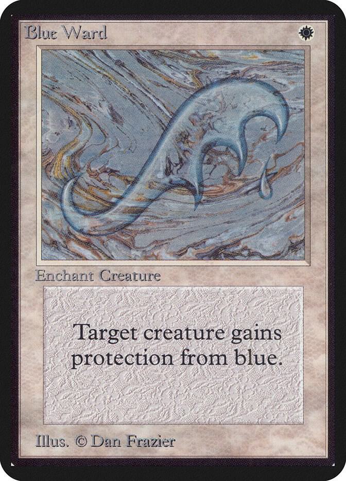 Blue Ward card from Alpha Edition