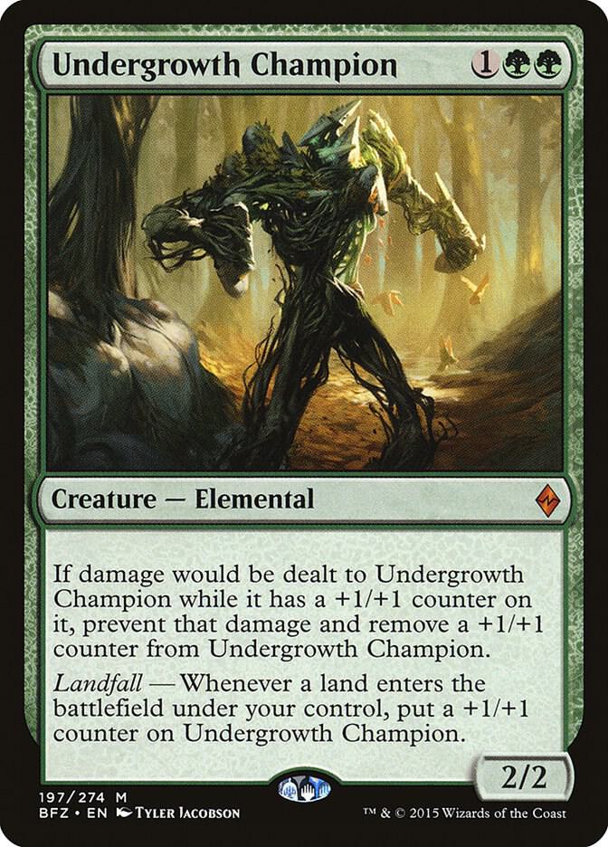 Undergrowth Champion 197 card from Battle for Zendikar