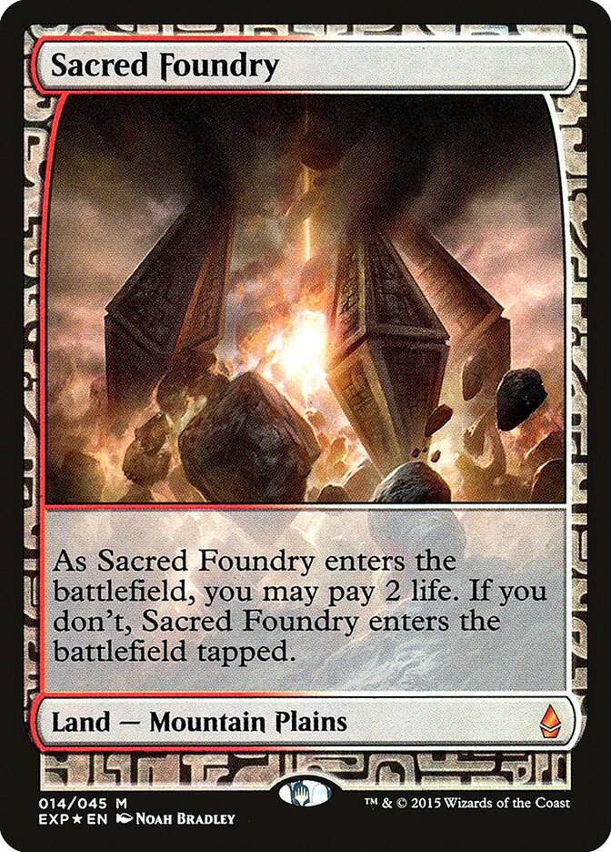 Sacred Foundry 14 card from Zendikar Expeditions