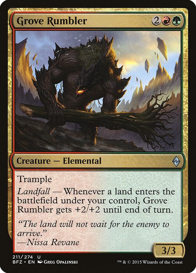 Grove Rumbler 211 card from Battle for Zendikar