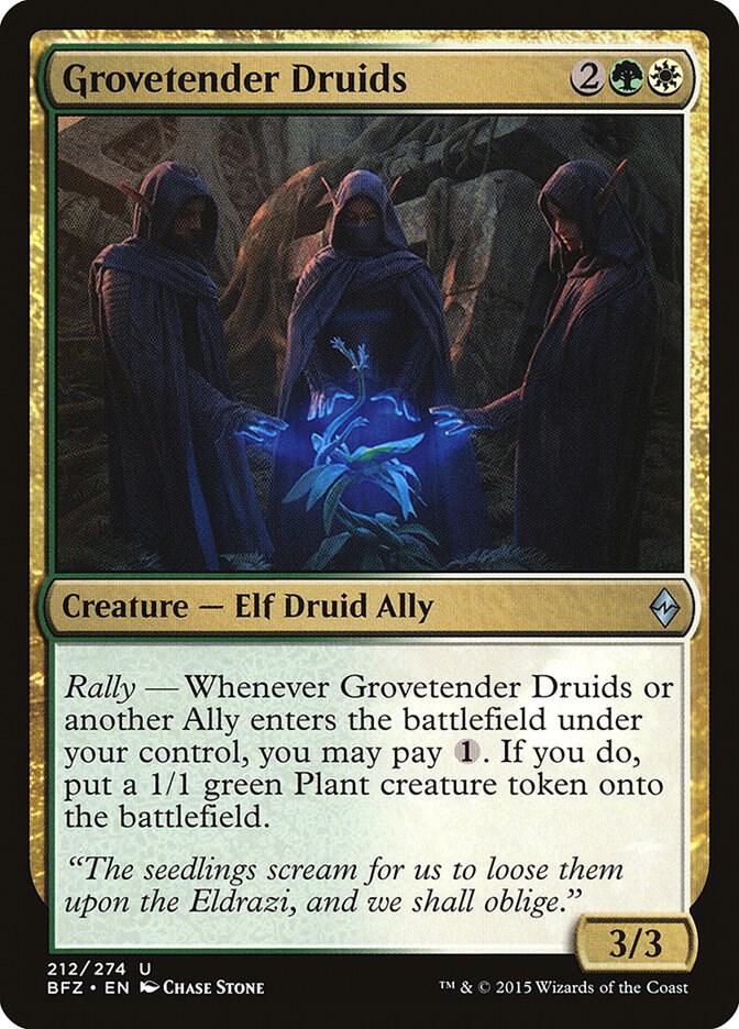 Grovetender Druids 212 card from Battle for Zendikar