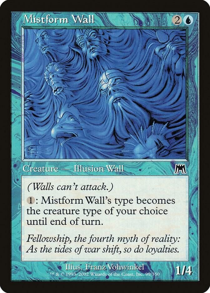 Mistform Wall 99 card from Onslaught