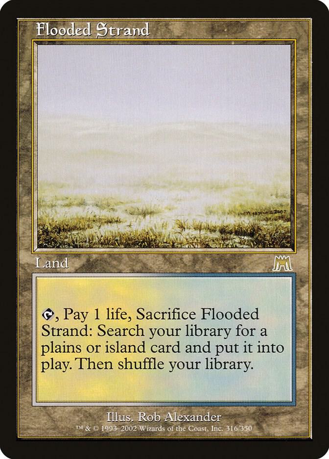 Flooded Strand 316 card from Onslaught