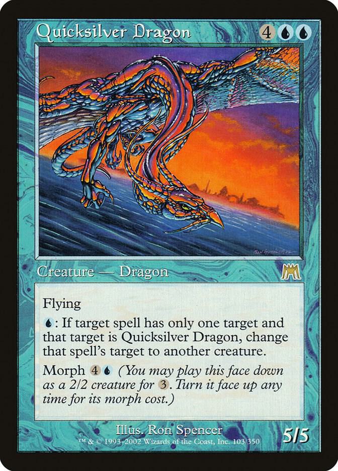 Quicksilver Dragon 103 card from Onslaught