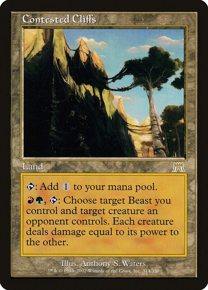 Contested Cliffs 314 card from Onslaught