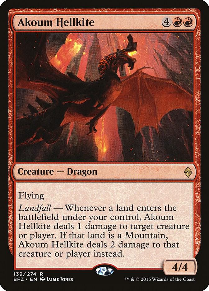 Akoum Hellkite 139 card from Battle for Zendikar