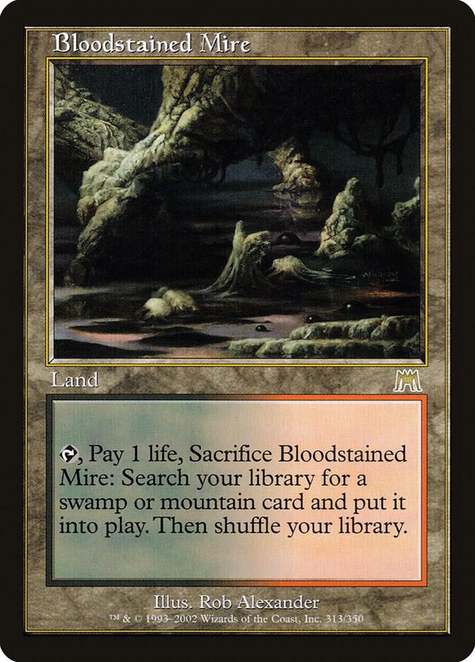 Bloodstained Mire 313 card from Onslaught