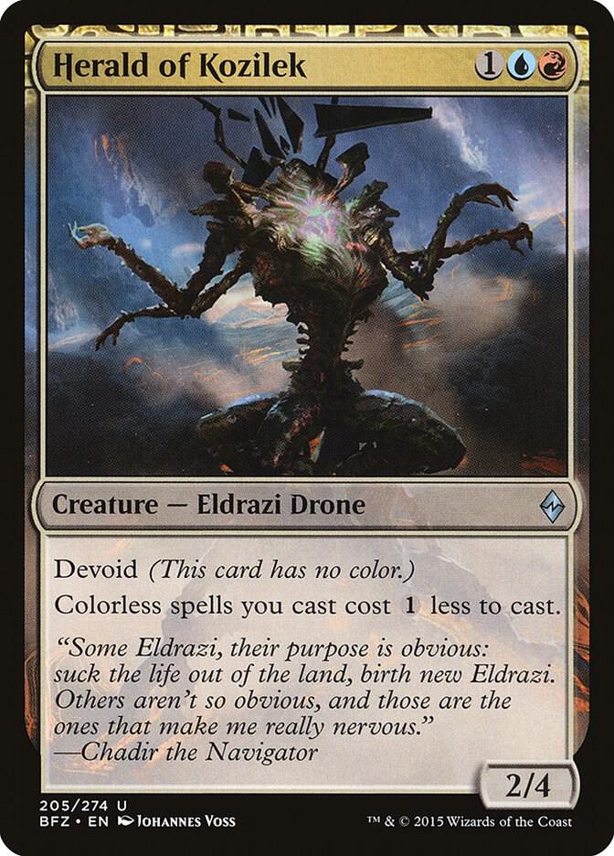 Herald of Kozilek 205 card from Battle for Zendikar