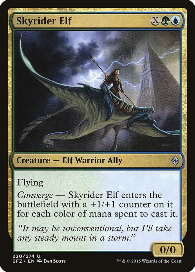 Skyrider Elf 220 card from Battle for Zendikar