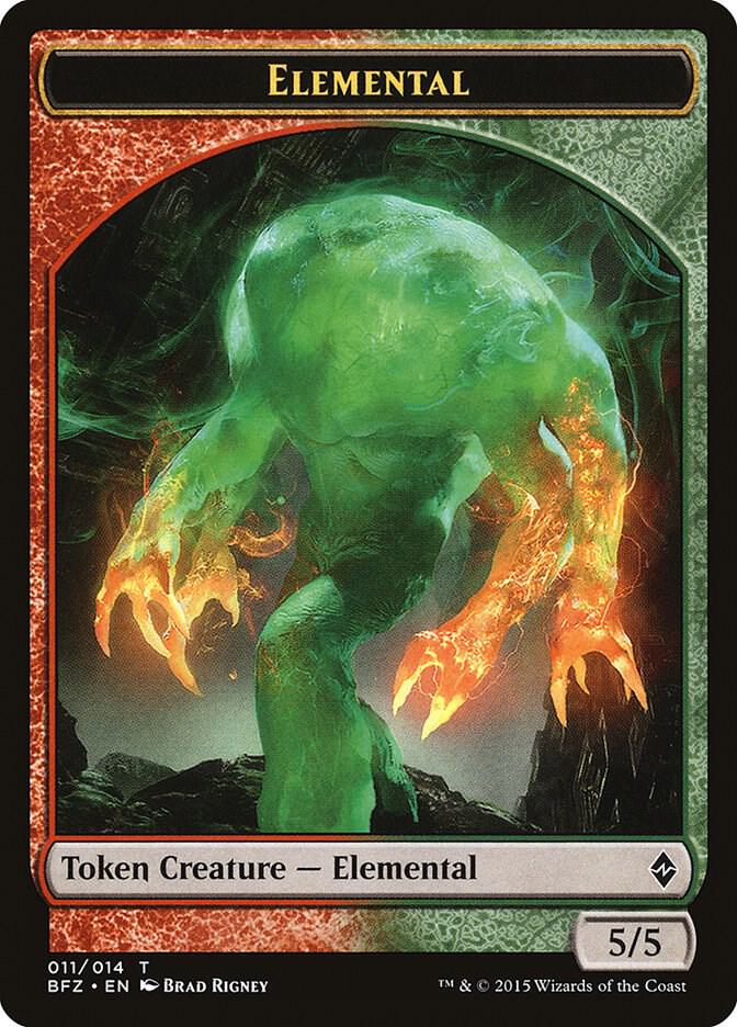 Elemental Token 11 card from Battle for Zendikar