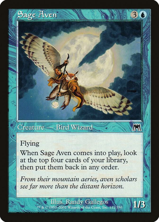 Sage Aven 111 card from Onslaught