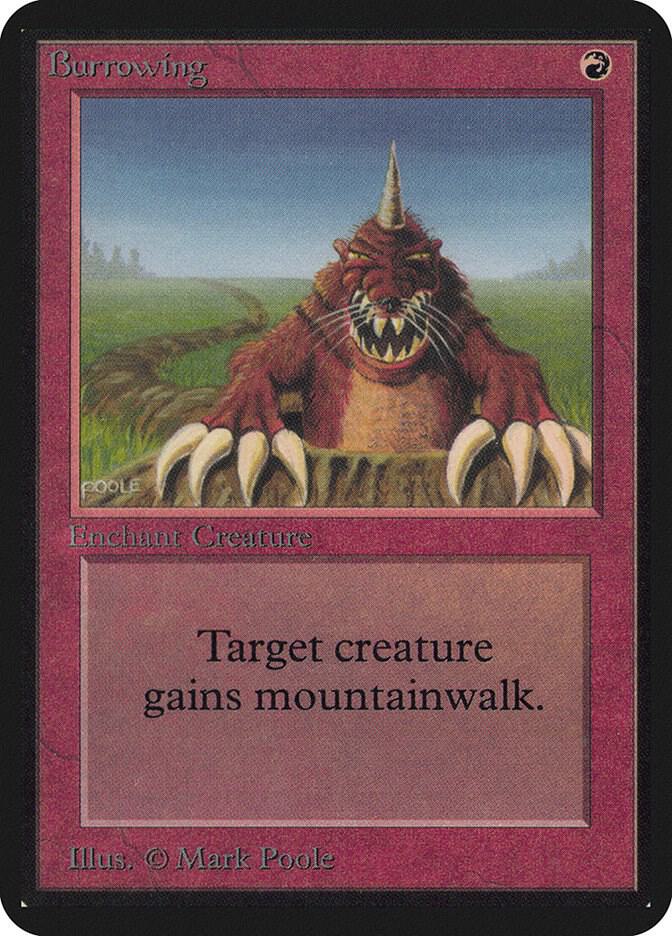 Burrowing card from Alpha Edition