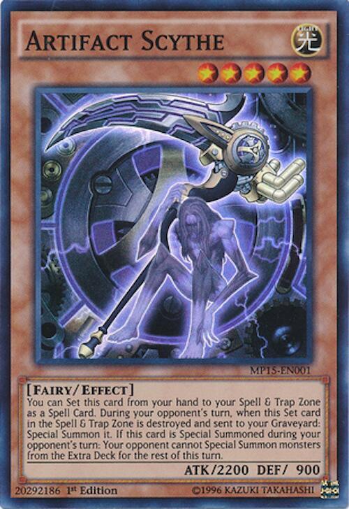 Artifact Scythe MP15-EN001 card from 2015 Mega-Tins Mega Pack