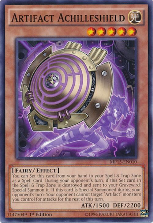 Artifact Achilleshield MP15-EN010 card from 2015 Mega-Tins Mega Pack