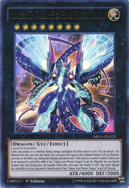 Number 62: Galaxy-Eyes Prime Photon Dragon MP15-EN022 card from 2015 Mega-Tins Mega Pack