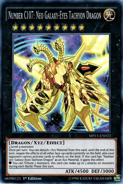 Number C107: Neo Galaxy-Eyes Tachyon Dragon MP15-EN023 card from 2015 Mega-Tins Mega Pack