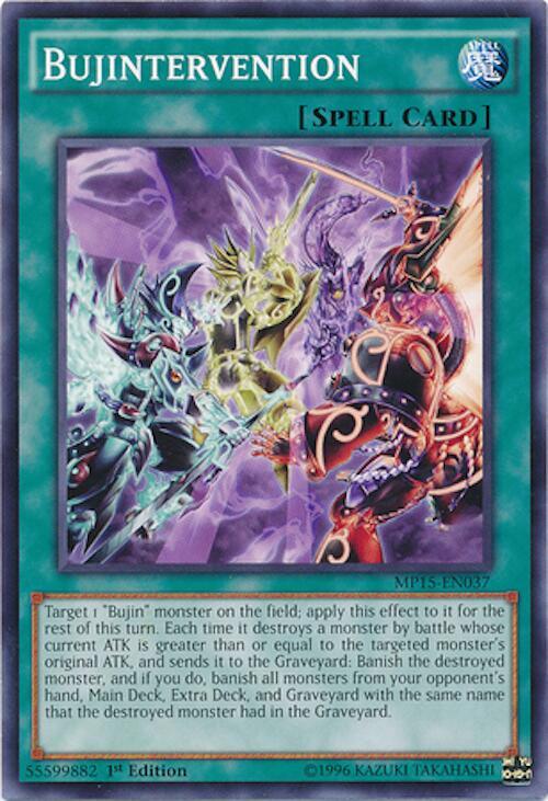 Bujintervention MP15-EN037 card from 2015 Mega-Tins Mega Pack