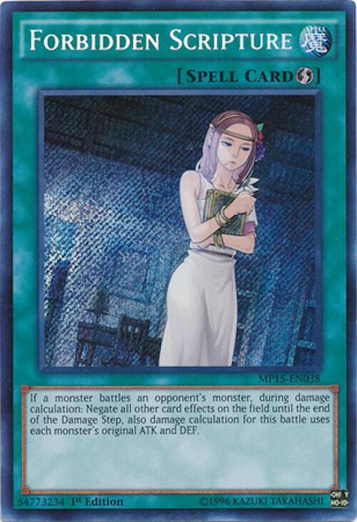 Forbidden Scripture MP15-EN038 card from 2015 Mega-Tins Mega Pack