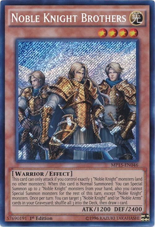 Noble Knight Brothers MP15-EN046 card from 2015 Mega-Tins Mega Pack