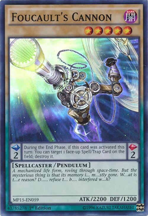 Foucault's Cannon MP15-EN059 card from 2015 Mega-Tins Mega Pack