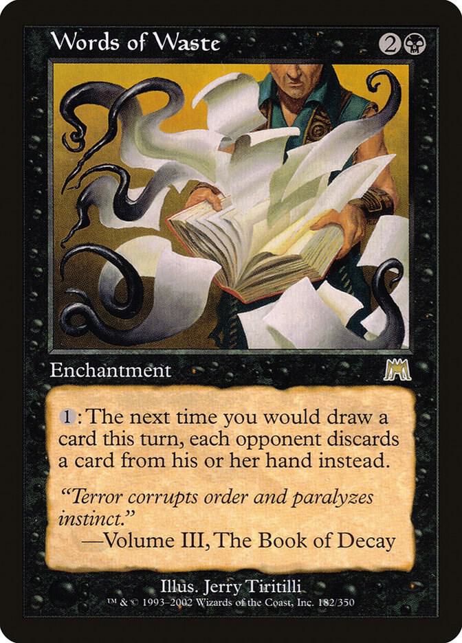 Words of Waste 182 card from Onslaught