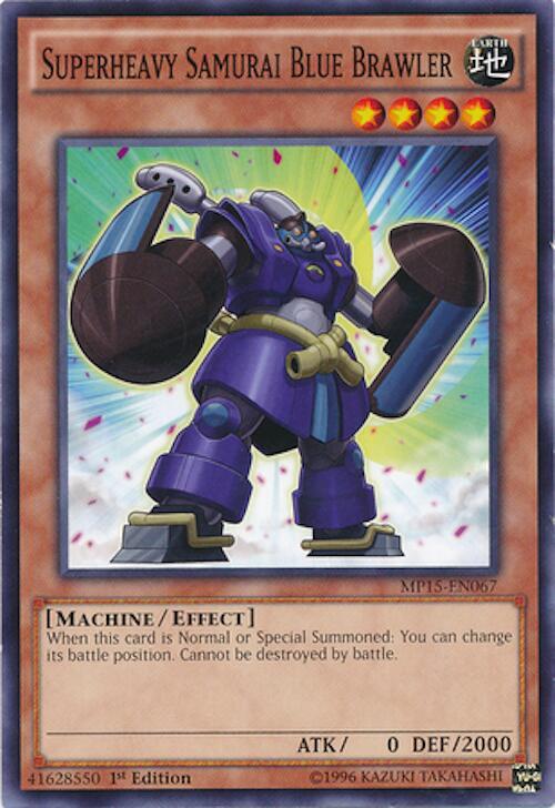 Superheavy Samurai Blue Brawler MP15-EN067 card from 2015 Mega-Tins Mega Pack