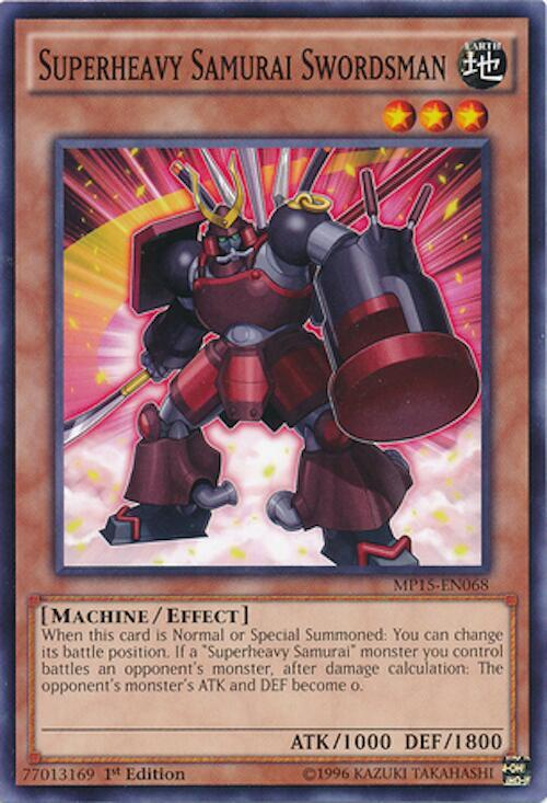 Superheavy Samurai Swordsman MP15-EN068 card from 2015 Mega-Tins Mega Pack