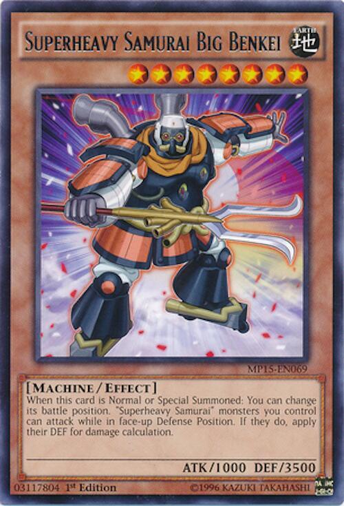 Superheavy Samurai Big Benkei MP15-EN069 card from 2015 Mega-Tins Mega Pack