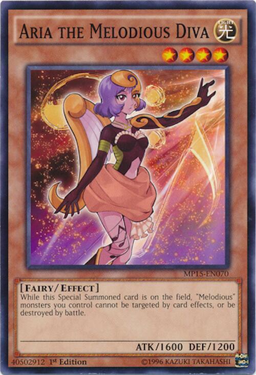 Aria the Melodious Diva MP15-EN070 card from 2015 Mega-Tins Mega Pack