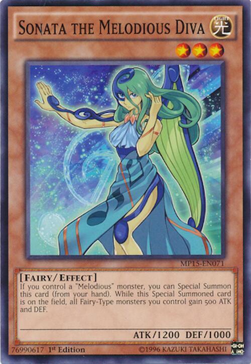 Sonata the Melodious Diva MP15-EN071 card from 2015 Mega-Tins Mega Pack