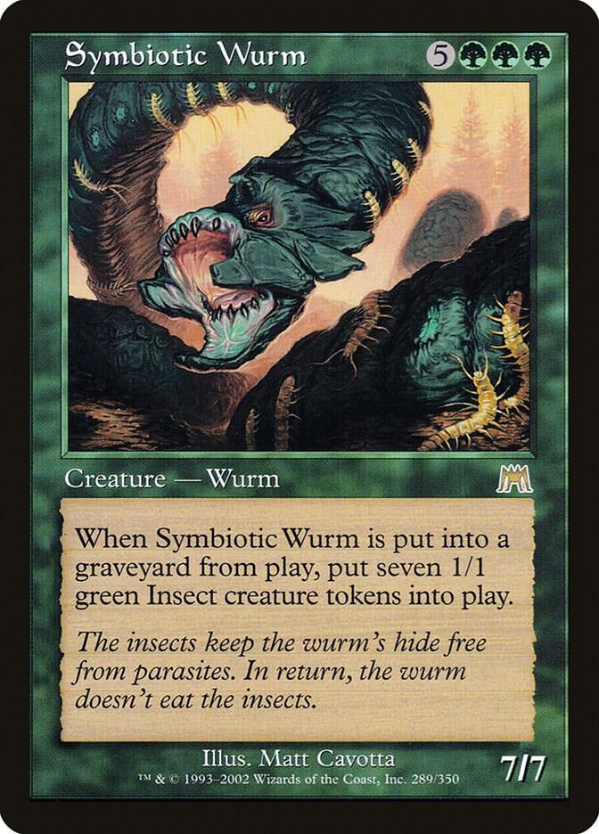 Symbiotic Wurm 289 card from Onslaught