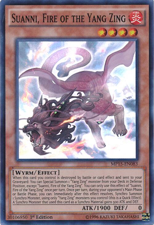 Suanni, Fire of the Yang Zing MP15-EN083 card from 2015 Mega-Tins Mega Pack