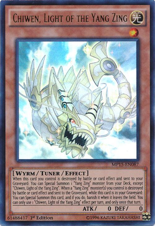 Chiwen, Light of the Yang Zing MP15-EN087 card from 2015 Mega-Tins Mega Pack