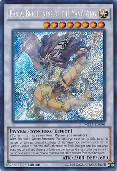 Baxia, Brightness of the Yang Zing MP15-EN096 card from 2015 Mega-Tins Mega Pack