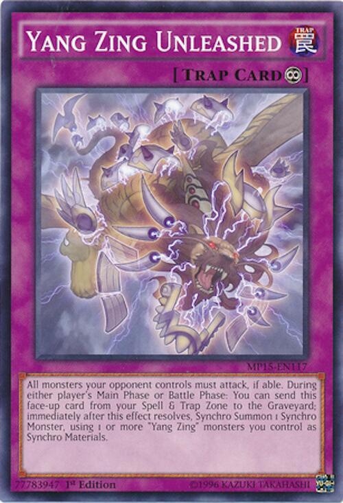 Yang Zing Unleashed MP15-EN117 card from 2015 Mega-Tins Mega Pack