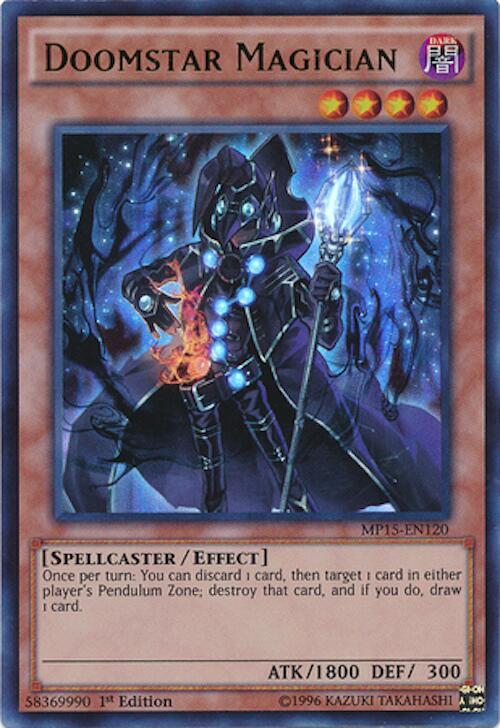 Doomstar Magician MP15-EN120 card from 2015 Mega-Tins Mega Pack