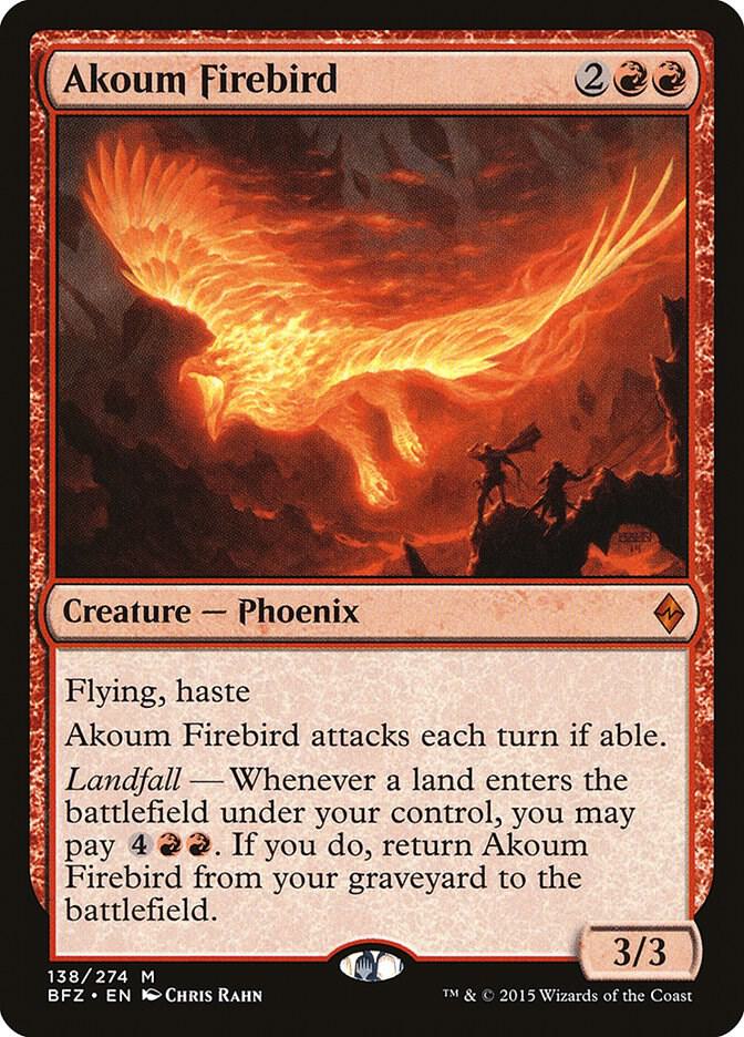 Akoum Firebird 138 card from Battle for Zendikar