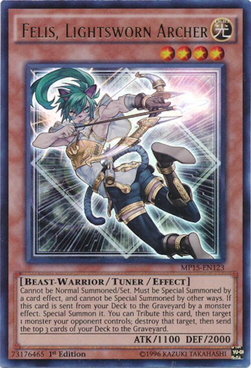 Felis, Lightsworn Archer MP15-EN123 card from 2015 Mega-Tins Mega Pack